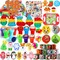 118 Pcs Christmas Party Favors for Kids, Fidget Prizes Treasure Box Toys, Pinata Goodie Bag Filler, Prizes for Kids Classroom, Treasure Chest Carnival Rewards, Stocking Stuffers for Students